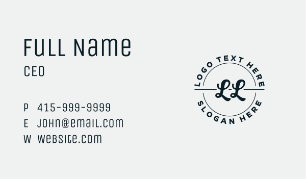 Generic Cursive Brand Business Card Design Image Preview