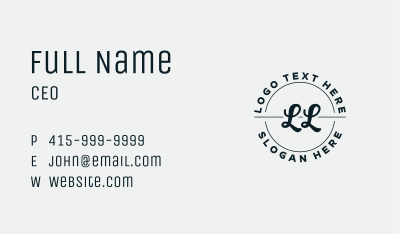 Generic Cursive Brand Business Card Image Preview
