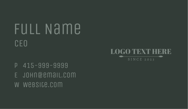 Professional Corporate Business Wordmark Business Card Design Image Preview