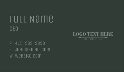 Professional Corporate Business Wordmark Business Card Image Preview