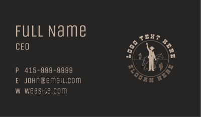 Cowboy Horse Ranch Business Card Image Preview
