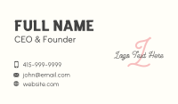 Cursive Script Wordmark Business Card Image Preview