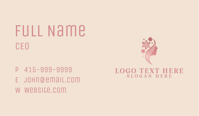 Feminine Flower Cosmetics Business Card Image Preview