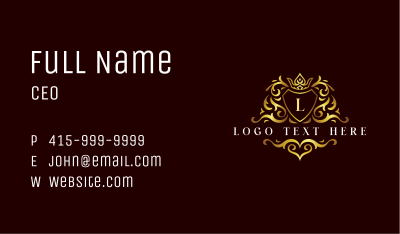 Royal Crown Ornament Business Card Image Preview