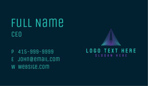 Tech Finance Firm Business Card Design Image Preview