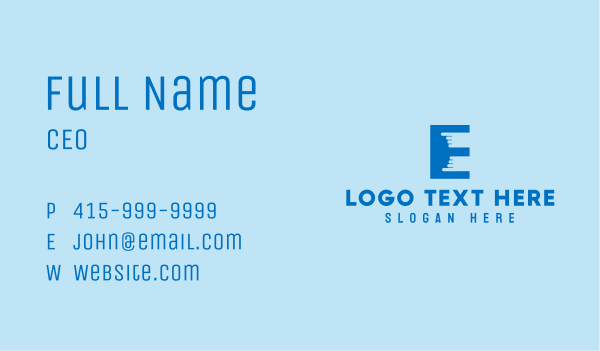 Finger Touch Letter E  Business Card Design Image Preview