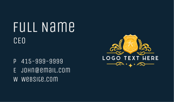 Security Police Badge Business Card Design Image Preview