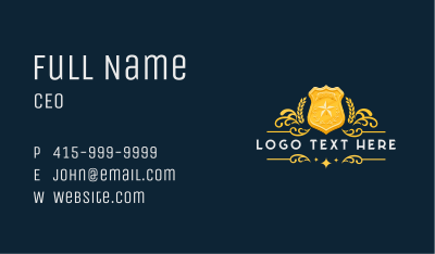 Security Police Badge Business Card Image Preview