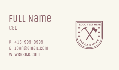 Pickaxe Tool Workshop Business Card Image Preview