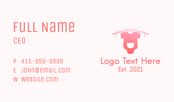 Baby Clothes Crochet Business Card Design Image Preview