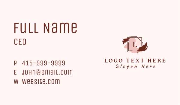 Wellness Boutique Lettermark Business Card Design Image Preview