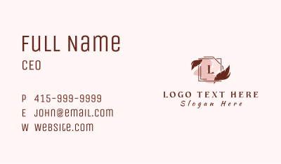 Wellness Boutique Lettermark Business Card Image Preview