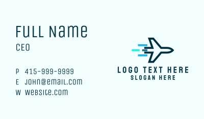 Airplane Travel Aviation Business Card
