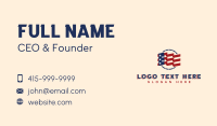 USA Patriot Flag Business Card Design