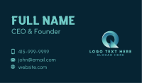 Tech Startup Letter Q Business Card Image Preview