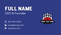 Bowling Alley Sports Tournament Business Card Image Preview