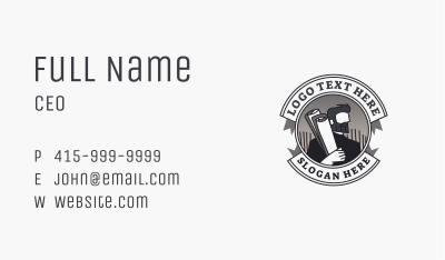 Hipster Architect Man  Business Card Image Preview