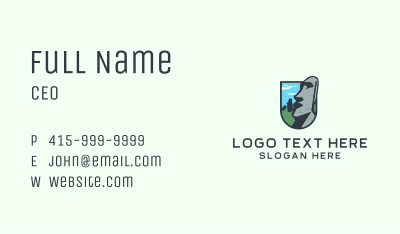 Easter Island Emblem Business Card Image Preview