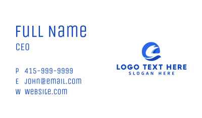 Eagle Letter E Business Card Image Preview