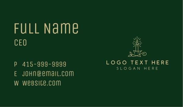 Lighting Candle Decor Business Card Design Image Preview