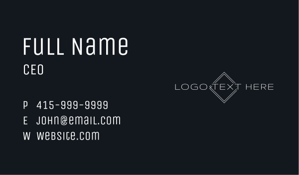 Elegant Boutique Wordmark  Business Card Design Image Preview