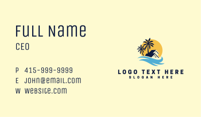 Beach Vacation House Business Card Image Preview