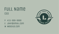Green Army Wings Lettermark  Business Card Image Preview