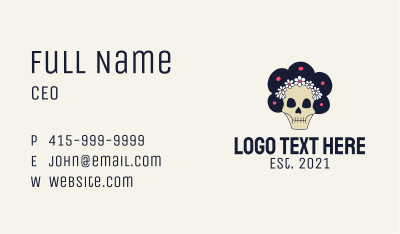 Sugar Skull Maiden  Business Card Image Preview