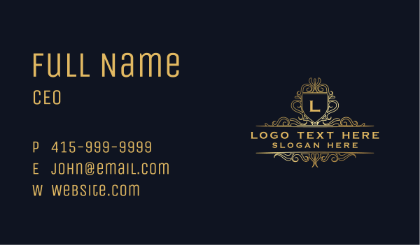 Luxury Elegant Shield Business Card Design Image Preview