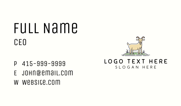 Goat Ram Sheep Business Card Design Image Preview