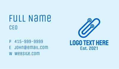 Blue Digital Clip  Business Card Image Preview
