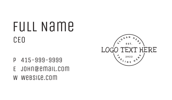 Chalk Seal Wordmark  Business Card Design Image Preview