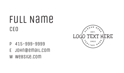 Chalk Seal Wordmark  Business Card Image Preview