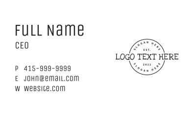 Chalk Seal Wordmark  Business Card