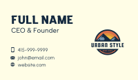 Outdoor Mountain Sunset Business Card Design