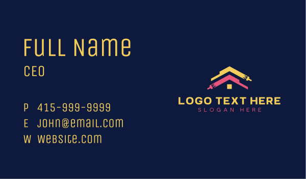 Roof Painter Home Maintenance Business Card Design Image Preview