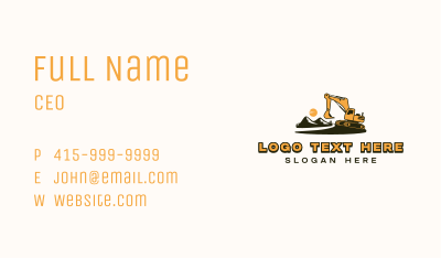 Demolition Excavator Contractor Business Card Image Preview