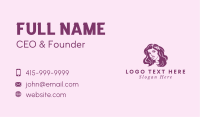 Purple Floral Woman  Business Card Image Preview
