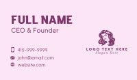Purple Floral Woman  Business Card Design