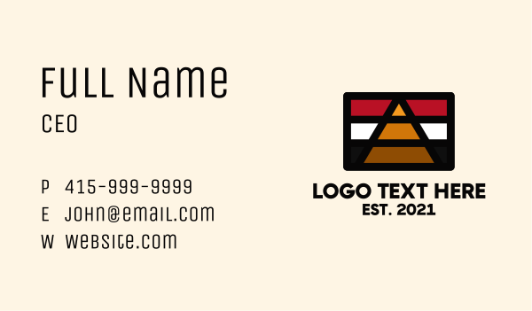 Egypt Pyramid Flag Business Card Design Image Preview