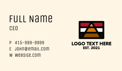 Egypt Pyramid Flag Business Card Image Preview