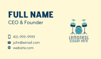 Blue Drum Set Business Card Image Preview