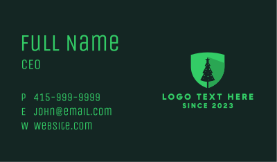 Christmas Tree Emblem  Business Card Image Preview