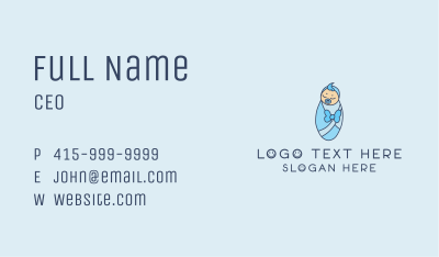 Blue Newborn Baby Business Card Image Preview