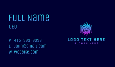 Digital Tech Lion Business Card Image Preview