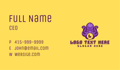 Octopus Beast Gaming Business Card Image Preview