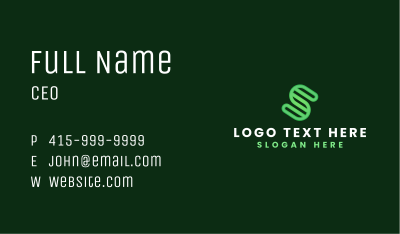 Tech Creative Media Letter S Business Card Image Preview