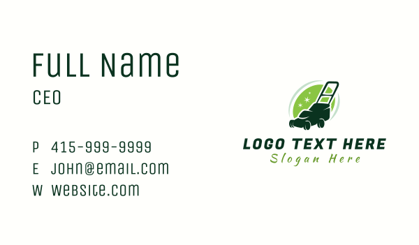 Lawn Mower Machine Business Card Design Image Preview