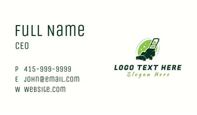 Lawn Mower Machine Business Card Image Preview