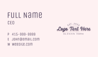 Floral Beauty Wordmark Business Card Image Preview